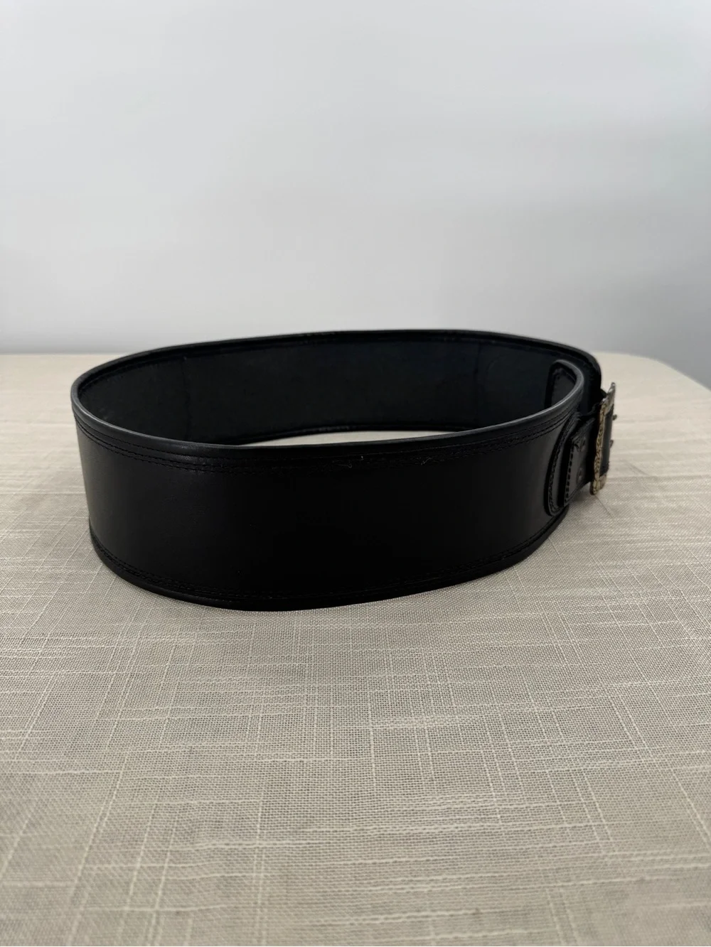 Genuine Leather Southwestern Concho Waist Belt Black Wide Western Boho Festival